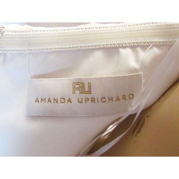 Amanda Up Richard White Ruffle Off the Shoulder 100% Cotton Designer Blouse L - Picture 8 of 9